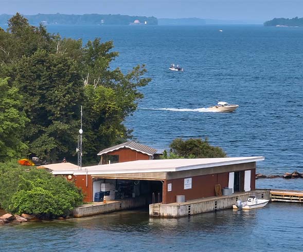 Two people on the TIBS building porch