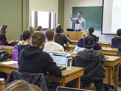 Dr. Brown teaching a class