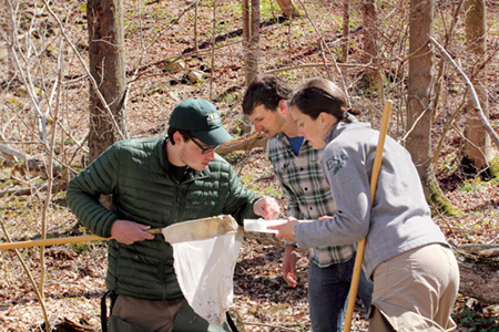 ESF students collecting samples