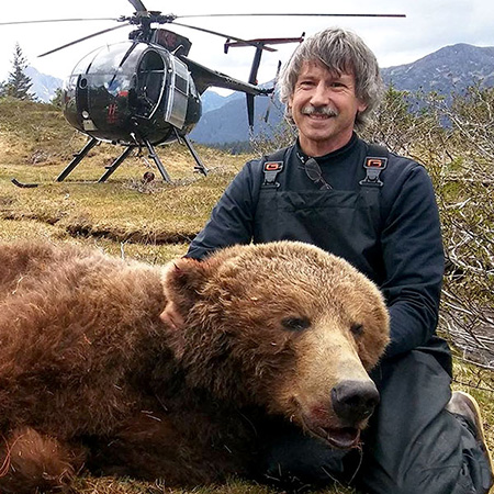Jerry Belant with a bear