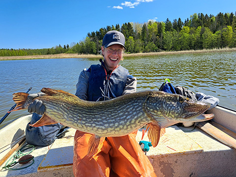 Conner Grant holding a huge fish