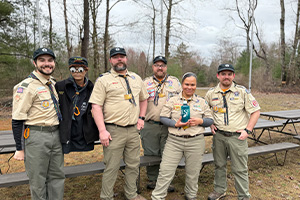ESF alumni at adult leadership training course, Wood Badge
