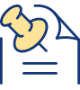 Pushpin and page [icon]