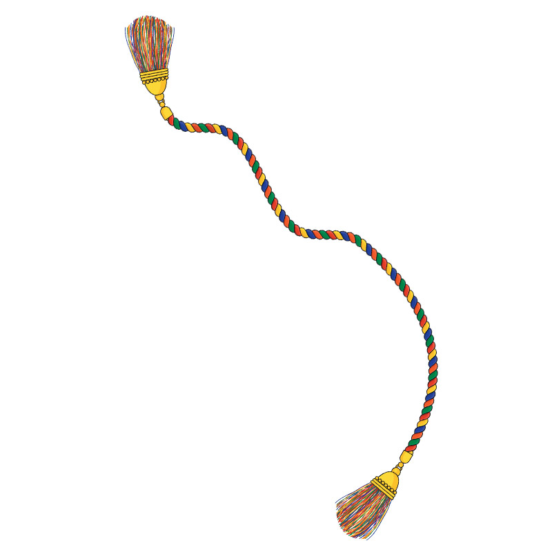 rainbow graduation cord