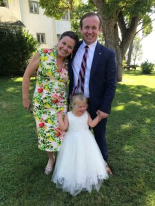 Leah with her husband Jeff and daughter Caroline