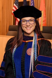 Kristine Bialy-Viau in graduation cap and gown