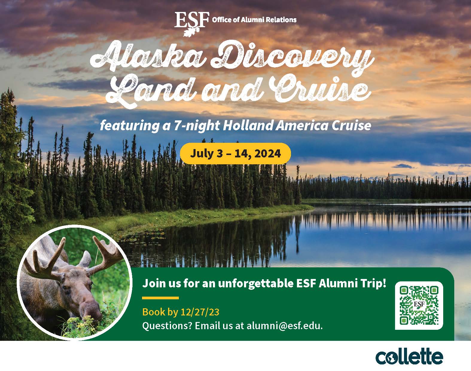 Office of Alumni Relations Alaska Discovery Land and Cruise. July 3 -14, 2024