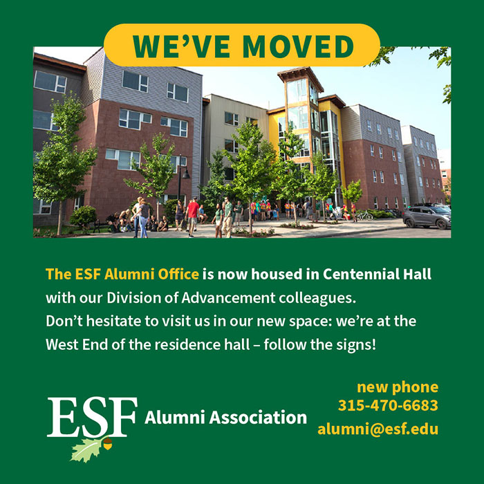 ESF Alumni Office has moved to Centennial Hall